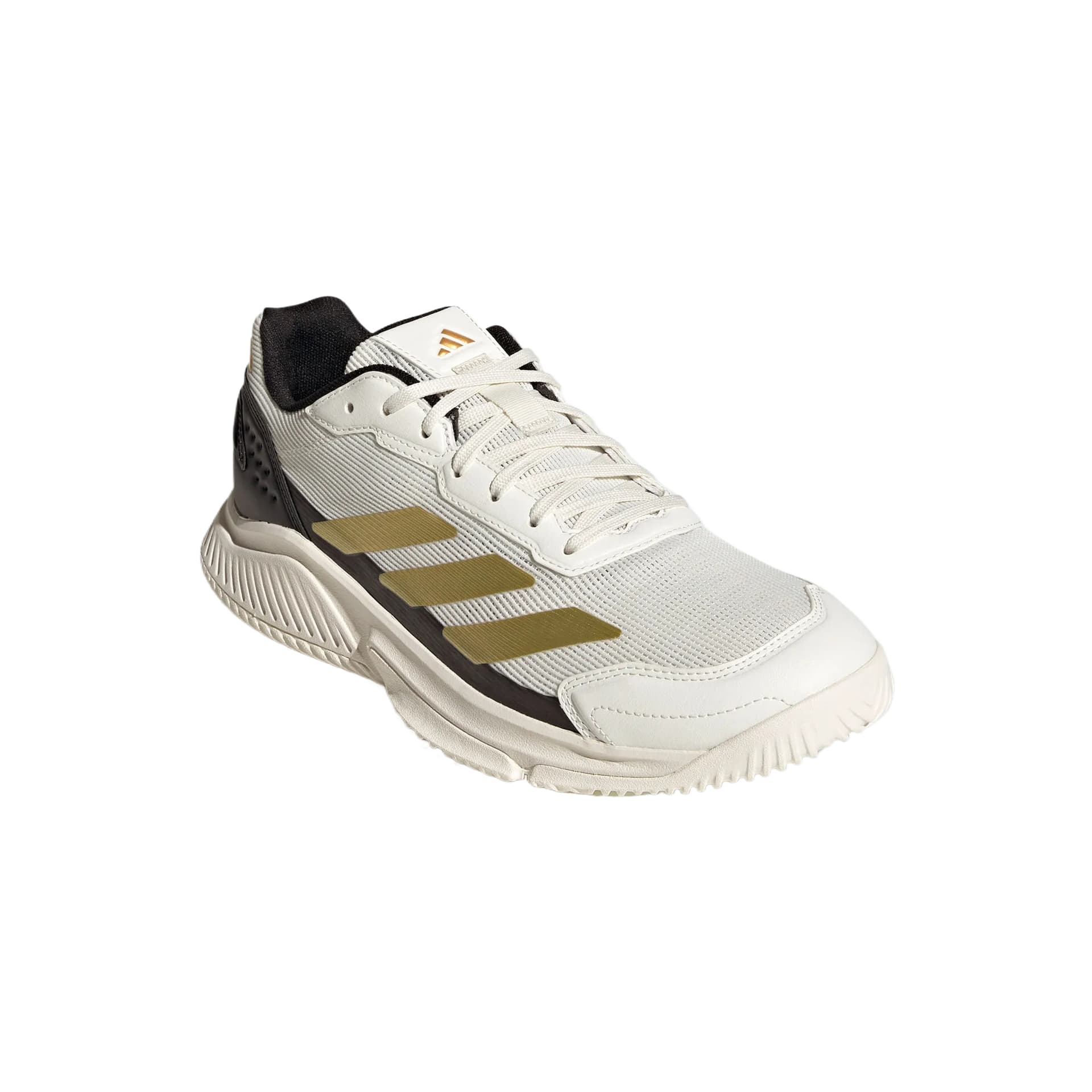 Кроссовки для тенниса Adidas COURTQUICK PADEL Теннисные кроссовки Низкий топ Нефритовый белый Черный золотой Мужской - изображение 2