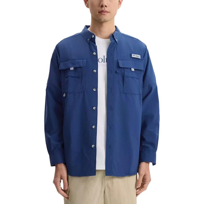 Рубашка Коллаборация Columbia Fishing Collection Bahama Рубашка Унисекс Синяя - изображение 4
