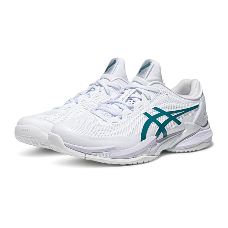 Кроссовки для тенниса ASICS Court FF 3 Теннисные кроссовки Низкий топ Белый Зеленый Мужской - изображение 3