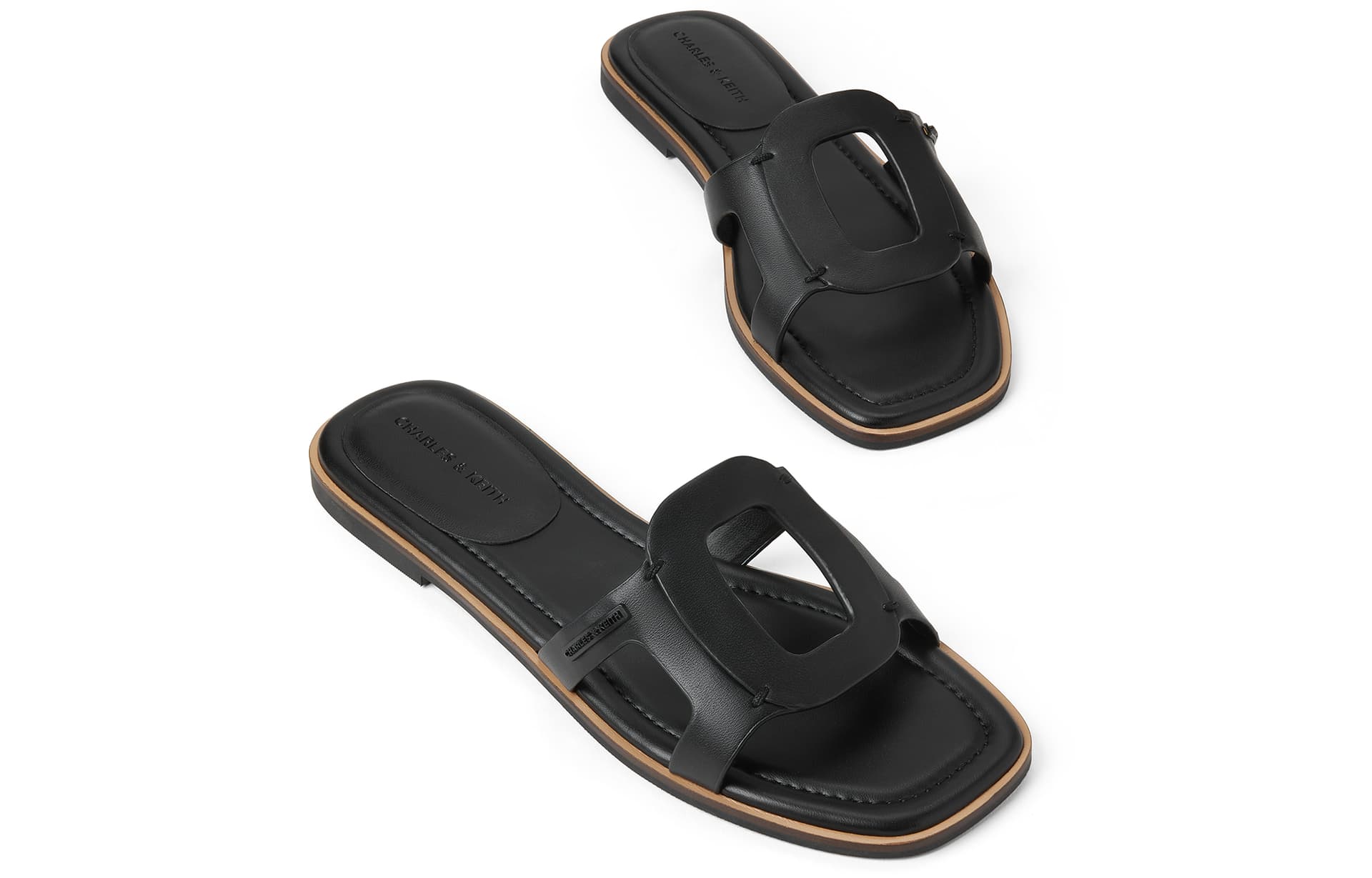 Сандалии CHARLESKEITH ck 1cm ChalkCARAMELBlack - изображение 3