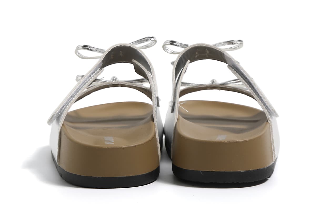 Сандалии HUANQIU Шлепанцы Silver Женские - изображение 7