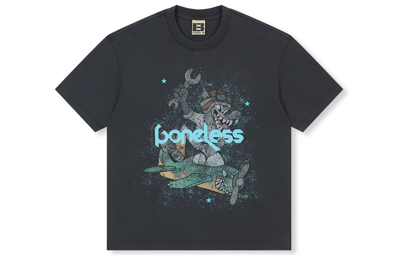 Футболка BONELESS BLACK Унисекс T-рубашки - изображение 1