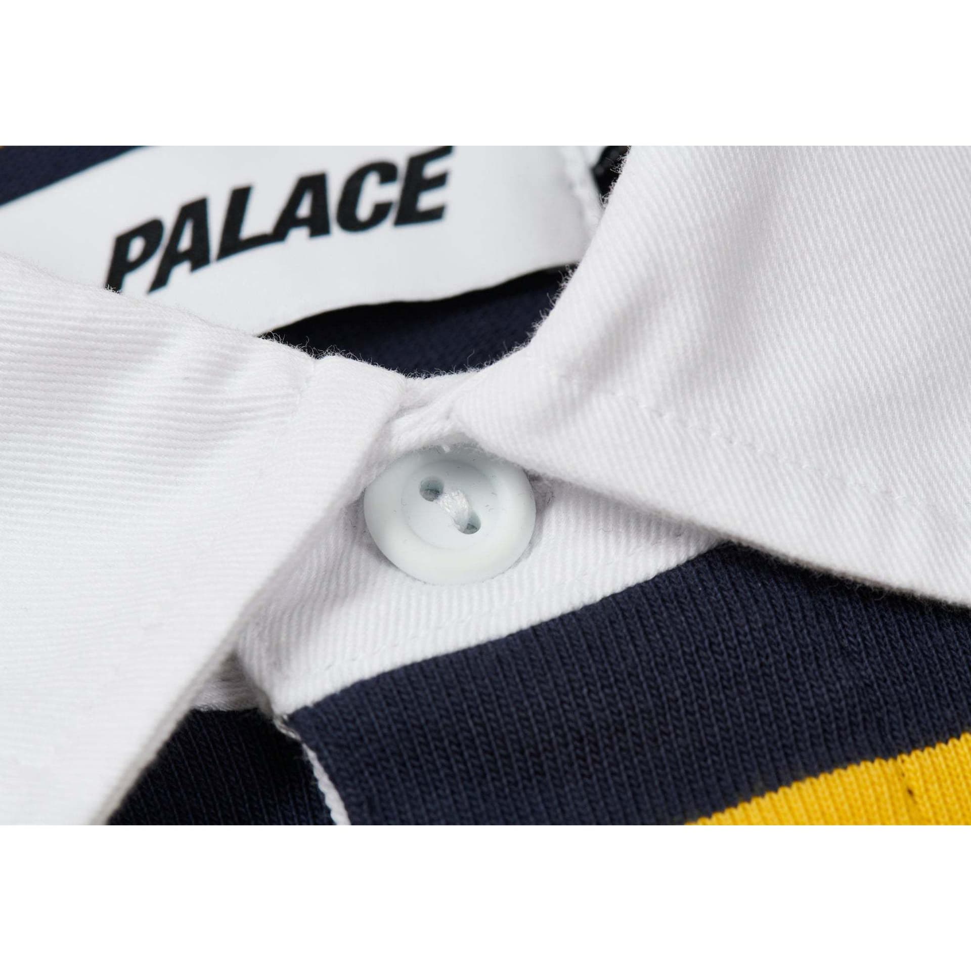 Поло PALACE FW22 Stripe Rugby Navy Yellow polo - изображение 4