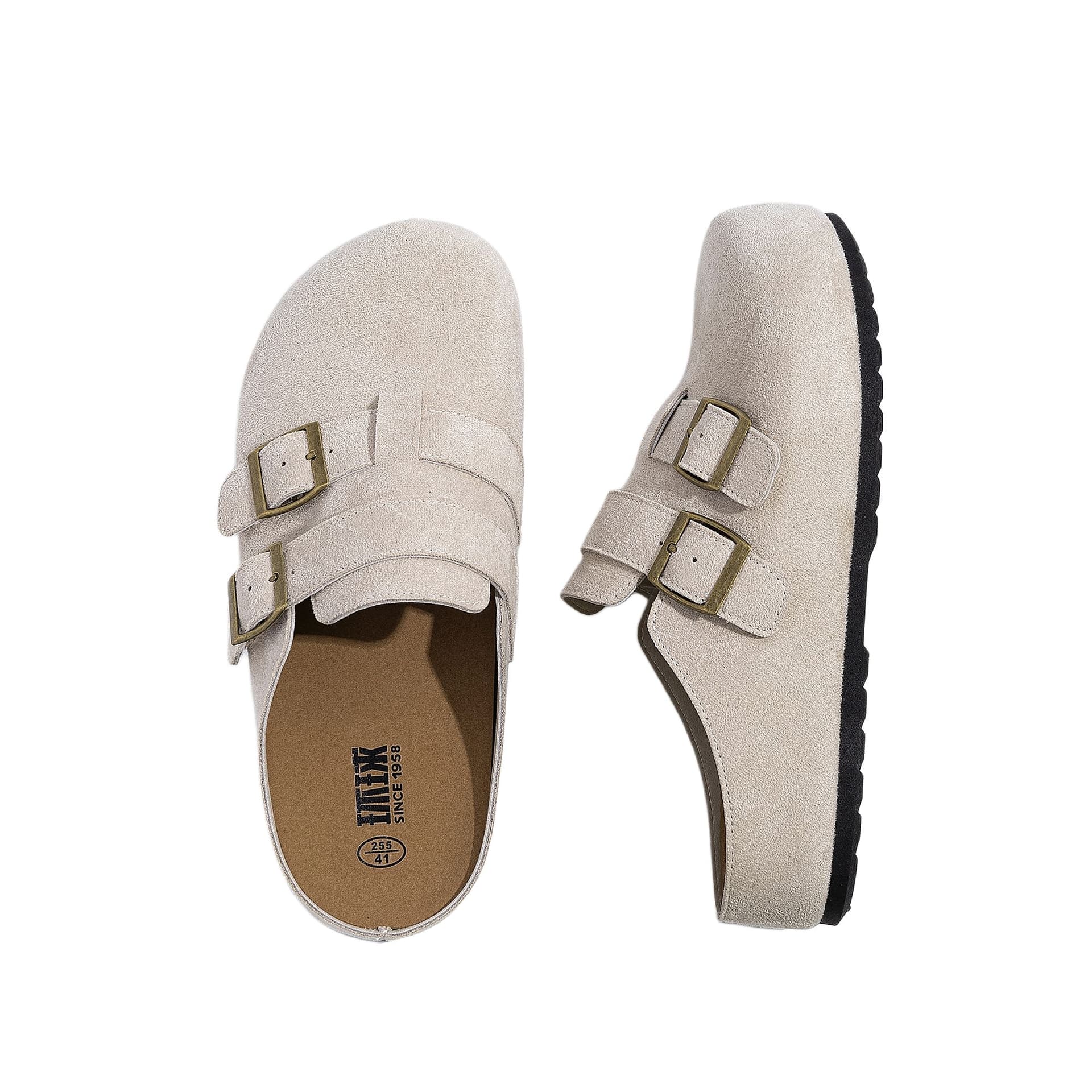 Сандалии HUANQIU Обувь в стиле Birkenstock Бежевый (Скрытый каблук) Мужская - изображение 6