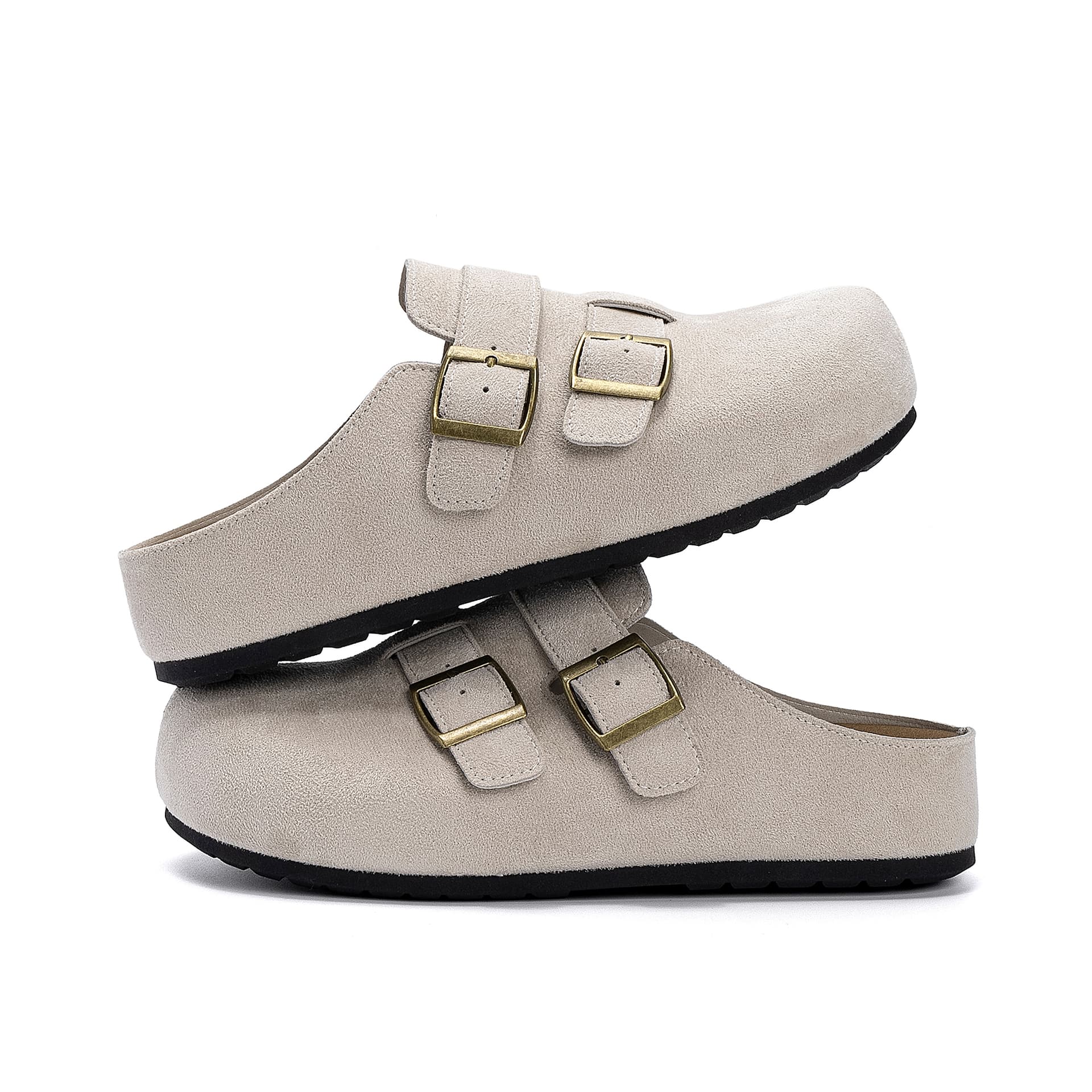 Сандалии HUANQIU Обувь в стиле Birkenstock Бежевый (Скрытый каблук) Мужская - изображение 4