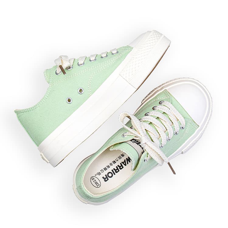 Кеды WARRIOR Low-Top Canvas Shoes Light Green (Half Size) Women's - изображение 2