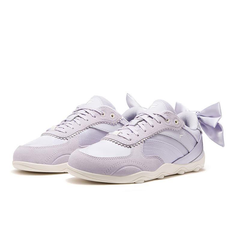 Кроссовки FILA FUSION Flora Balance Низкие Кеды Немецкой Армии (GAT) Женские Прозрачный Фиолетовый Снег - изображение 3