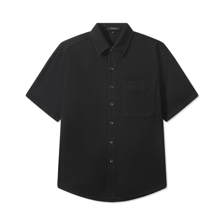 Рубашка Cabbeen Charcoal Black (Casual Versatile) Мужские Рубашки - изображение 1