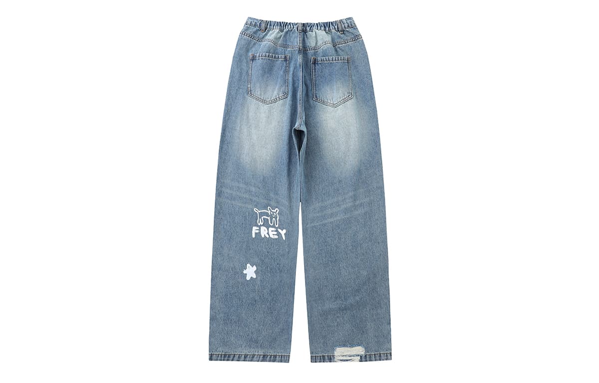 Штаны LAMLICKA Blue Unisex Jeans LAMLICKA Синий Унисекс Джинсы - изображение 2