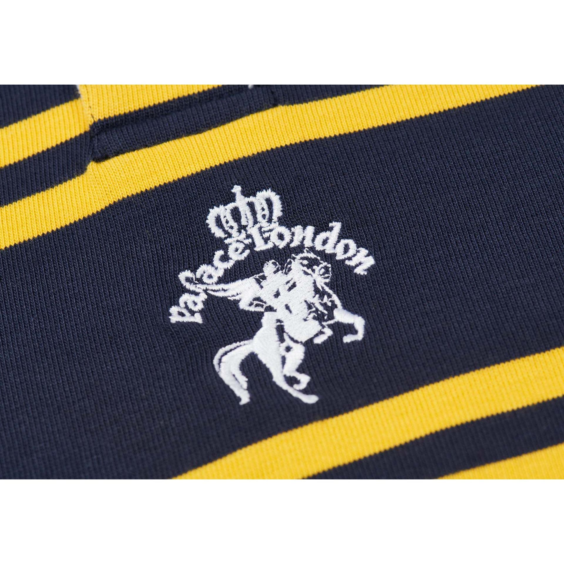 Поло PALACE FW22 Stripe Rugby Navy Yellow polo - изображение 5