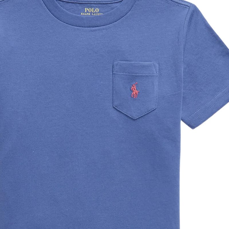Футболка Polo Ralph Lauren Blue Kids T-Shirts Поло Ralph Lauren Синие Детские Футболки - изображение 3