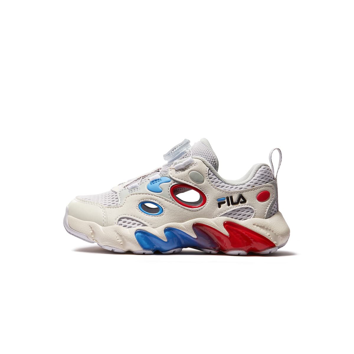 Сандалии FILA KIDS Fern2 FERN 2 Легкий Обувь Текстиль Синтетическая Кожа Низкие Сандалии Дождь Туманно-Серый Молочно-Белый - изображение 1
