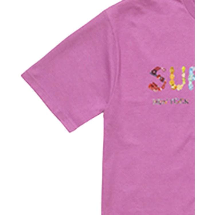 Футболка Supreme SS18 Rocks Tee Light Purple LogoT - изображение 4
