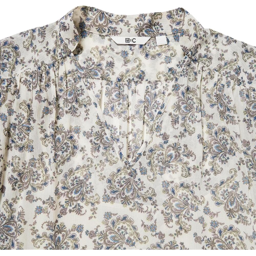 Платье UNIQLO X Clare Waight Keller Длинное платье с длинными рукавами женское сливового цвета - изображение 3