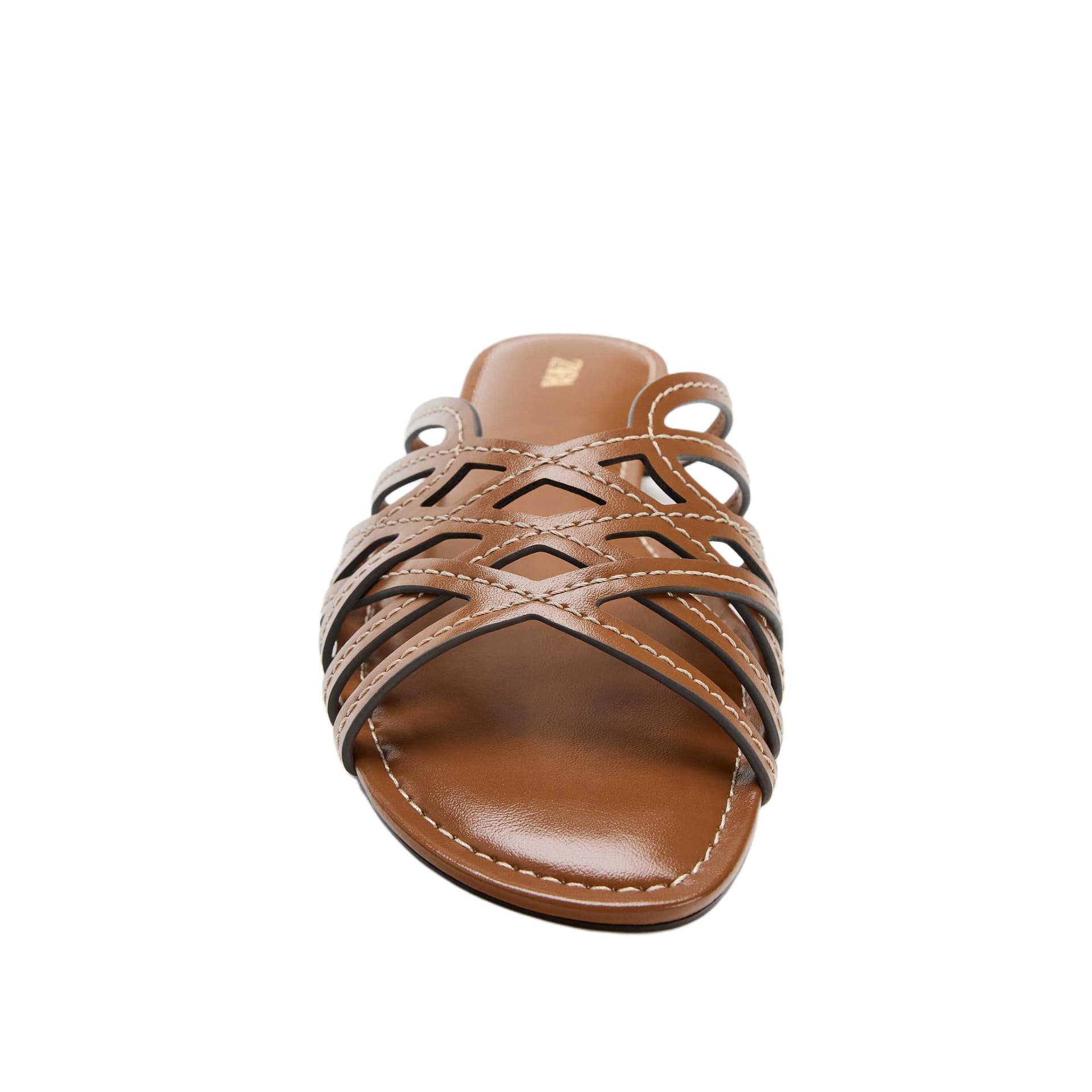 Сандалии ZARA Шлепанцы Коричневые Женские - изображение 4