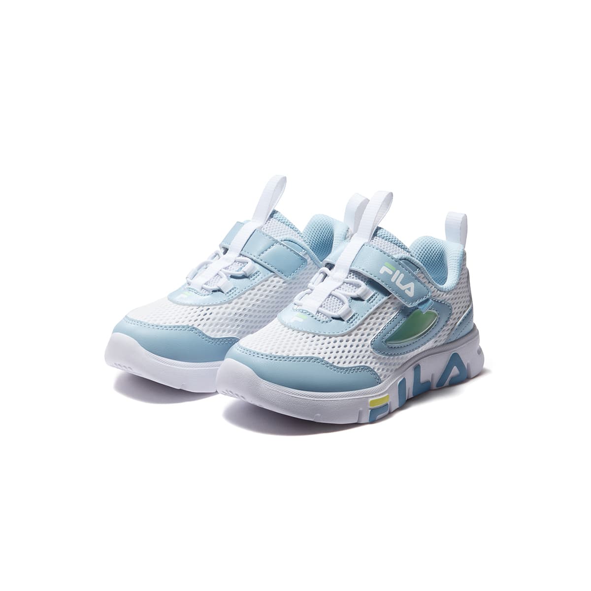 Кроссовки FILA KIDS Performance FPH противоскользящие устойчивые к истиранию низкий отскок детские беговые кроссовки белый и синий - изображение 3