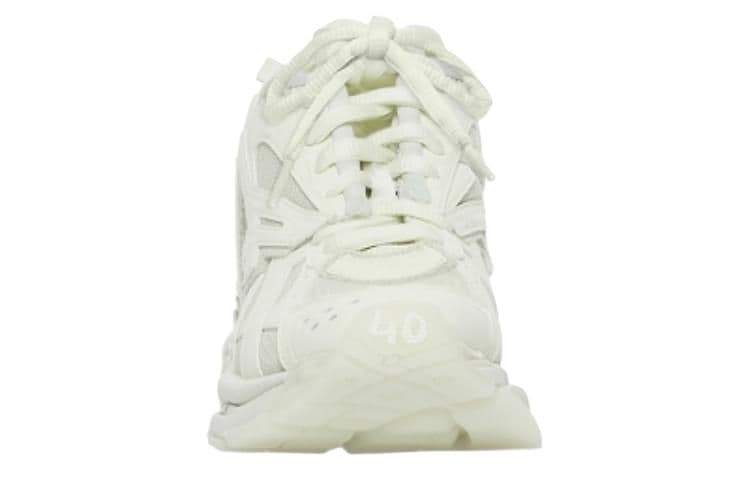 Кроссовки Balenciaga Runner Текстиль Кожа Низкий Верх Спортивная Повседневная Обувь Мужская Белая - изображение 4