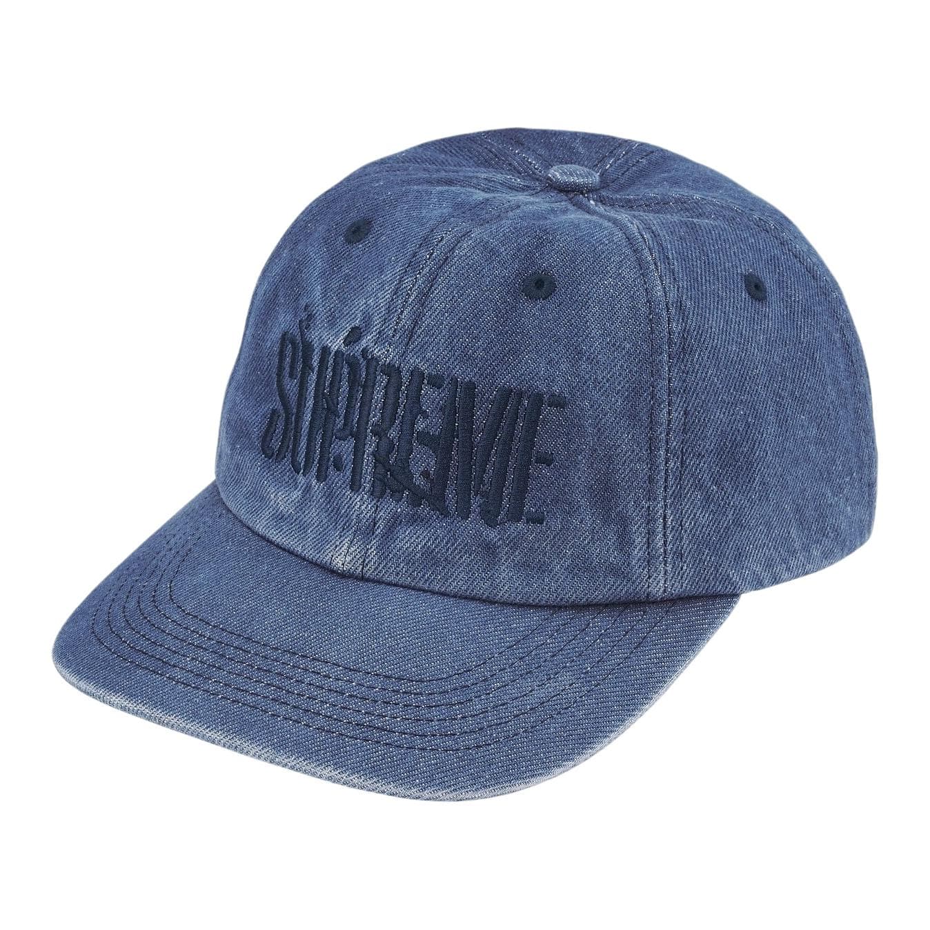 Кепка Supreme 100% хлопок Твил Кепки Унисекс Джинсовый синий Черный Красный Темно-зеленый Хаки Желтый - изображение 1