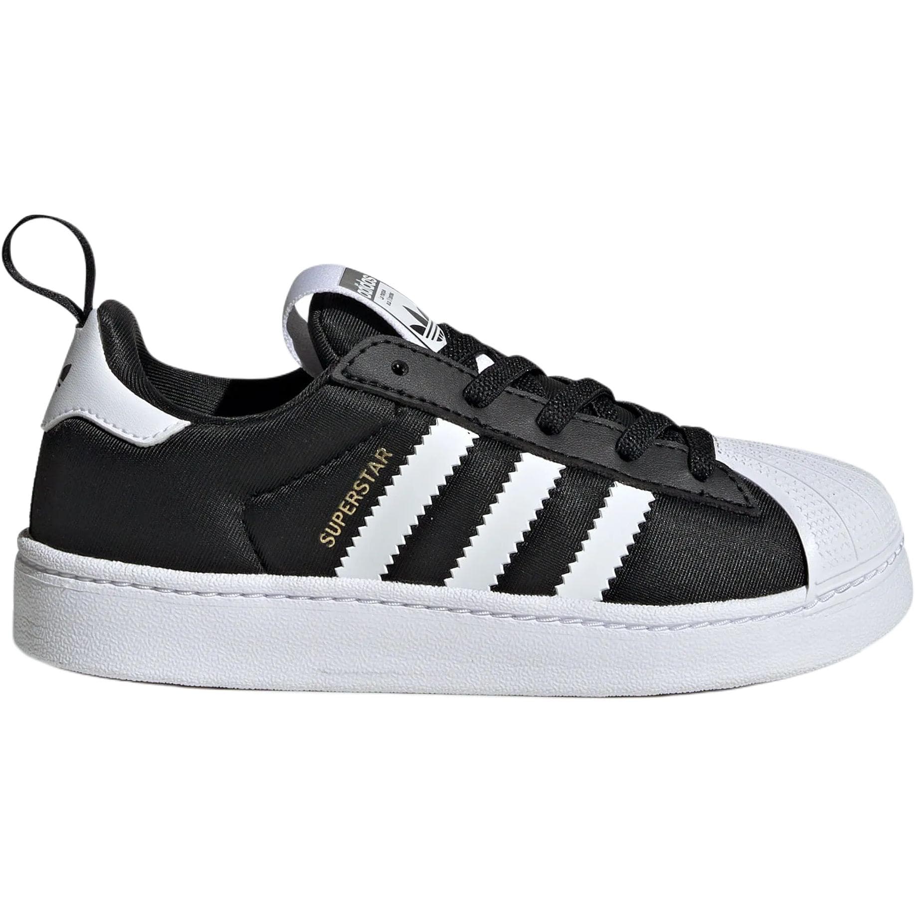 Кроссовки Adidas Originals SUPERSTAR Детская обувь для скейтбординга низкий топ черный и белый для детей - изображение 2