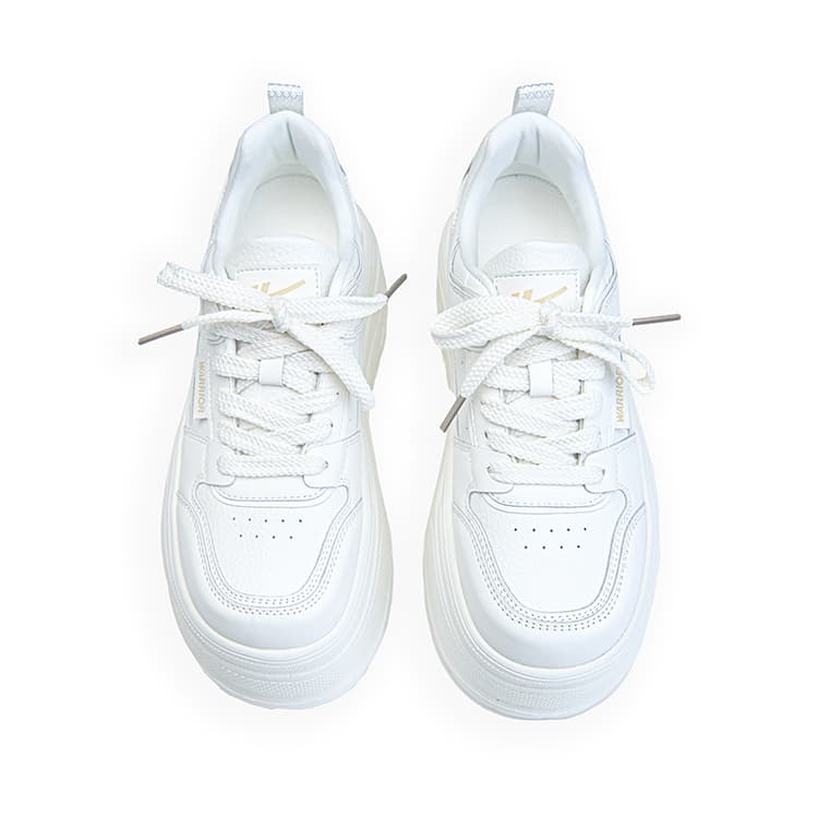 Кроссовки WARRIOR Легкий Износостойкий Покрытие Лоу-топы Скейтборд Обувь Women's White Хаки - изображение 2
