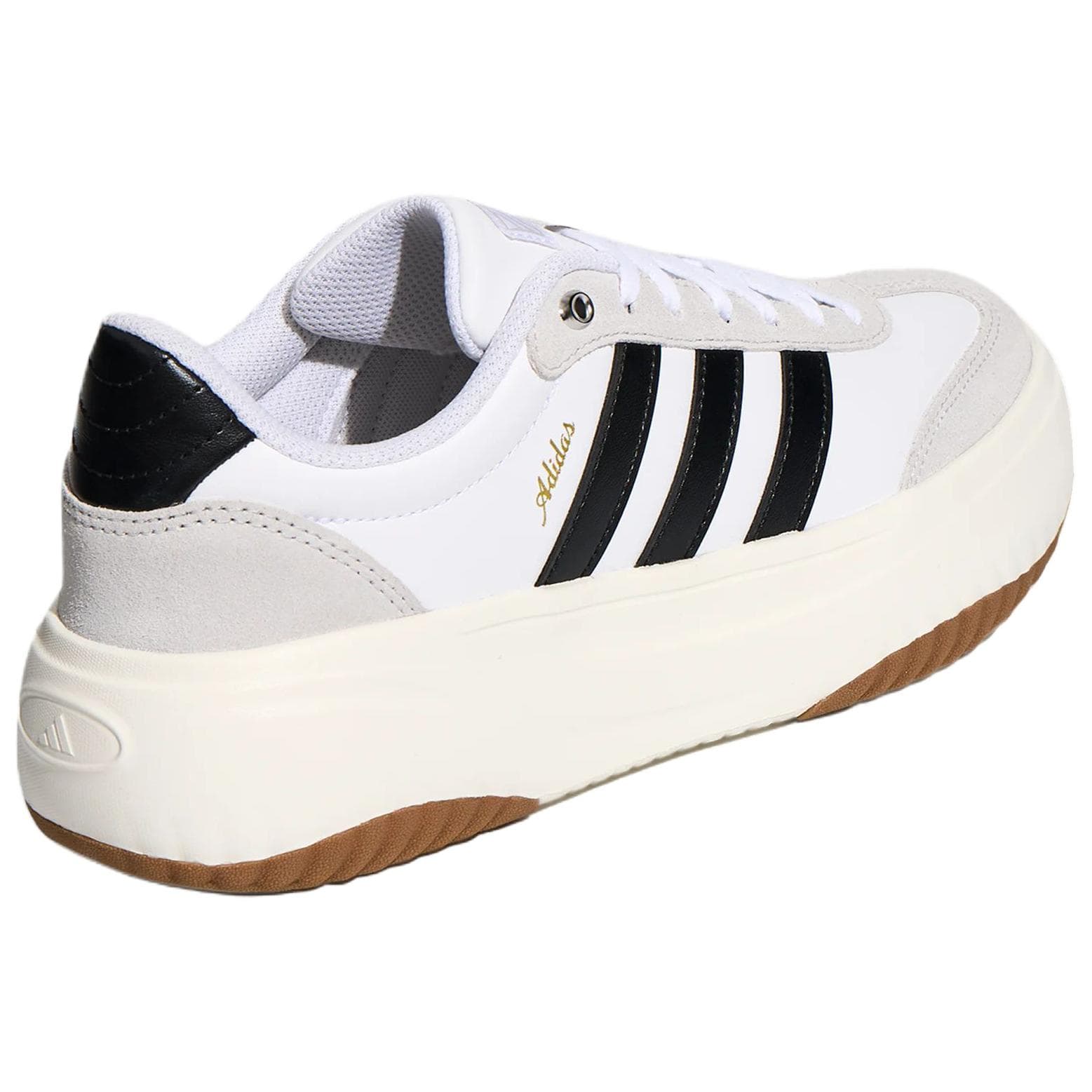 Кроссовки Adidas FLARE PLATFORM Антискользящий Лоу-топы Кеды немецкой армии (GAT) Women's White Черный - изображение 4