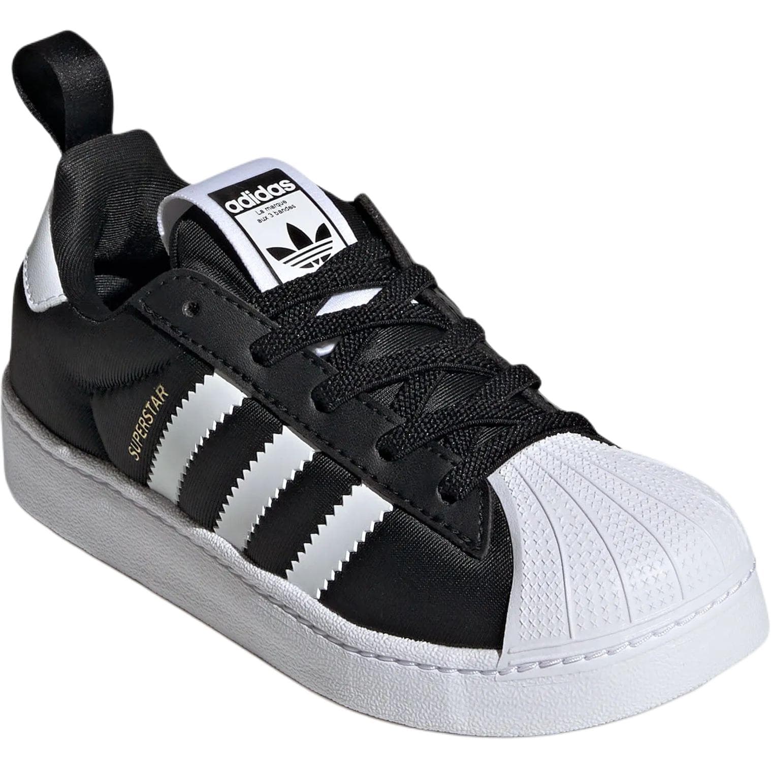 Кроссовки Adidas Originals SUPERSTAR Детская обувь для скейтбординга низкий топ черный и белый для детей - изображение 3