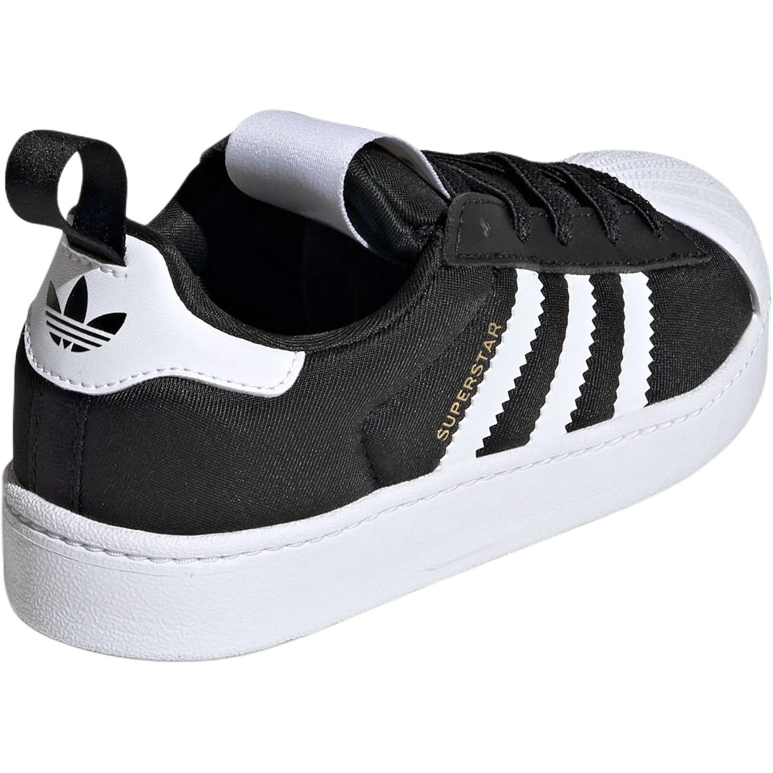 Кроссовки Adidas Originals SUPERSTAR Детская обувь для скейтбординга низкий топ черный и белый для детей - изображение 4