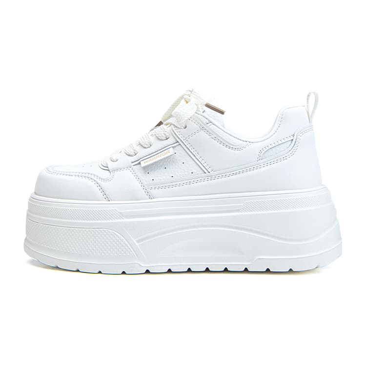 Кроссовки WARRIOR Легкий Износостойкий Покрытие Лоу-топы Скейтборд Обувь Women's White Хаки - изображение 1