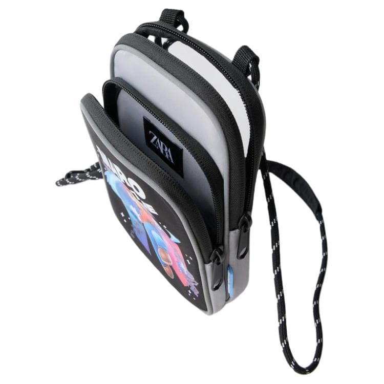 Сумка через плечо ZARA Crossbody Bag Black Unisex ZARA Сумка через плечо Черная Унисекс - изображение 4