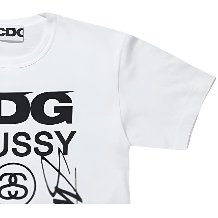 Футболка CDG x Stussy FW21 LogoT - изображение 4