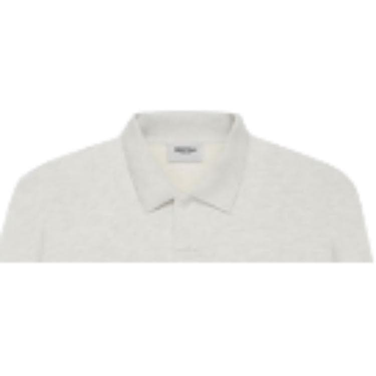 Кофта Fear of God Essentials SS21 Long Sleeve French Terry Polo Light Heather Oatmeal polo - изображение 4