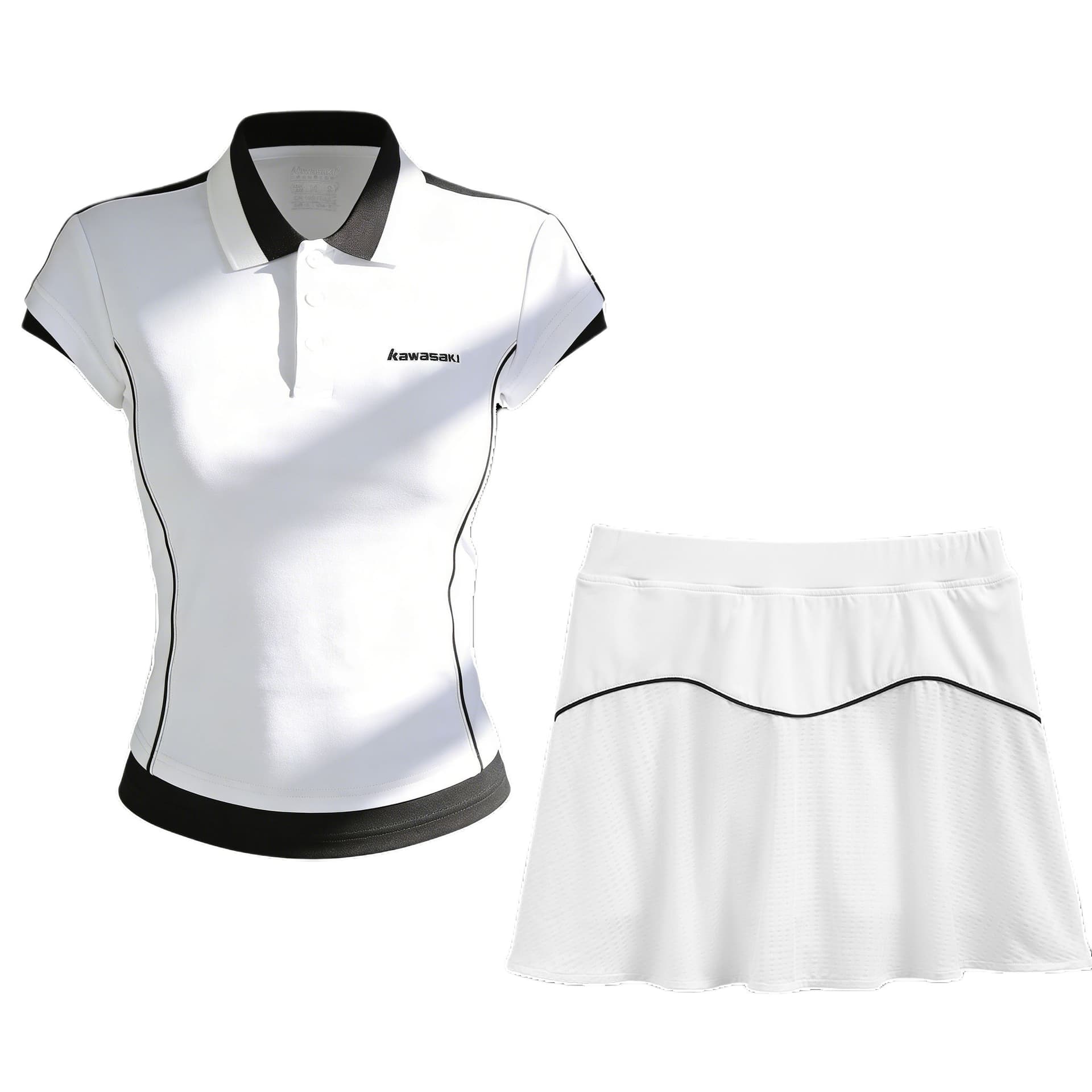 Kawasaki Дышащий тонкий женский топ для бадминтона с влаговпитывающей серии Slim Waist - изображение 2