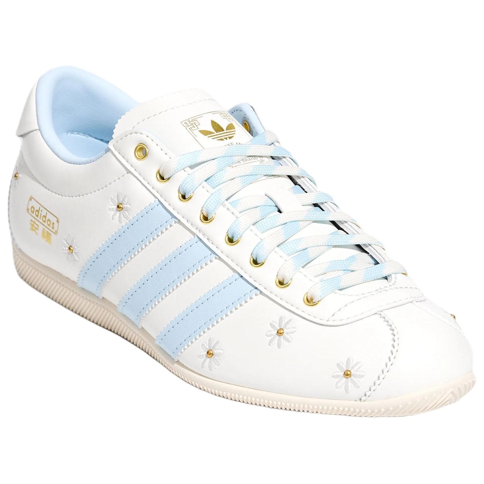 Кроссовки Adidas Originals ANFU Кеды немецкой армии (GAT) Низкий Топ Белый Синий Женские - изображение 3