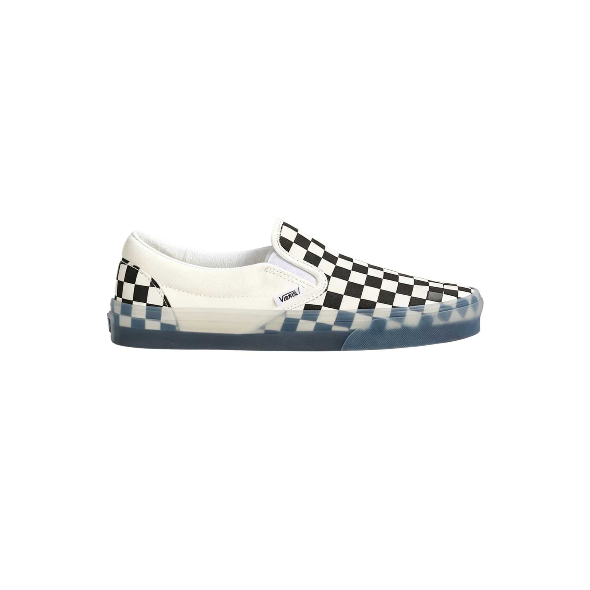 Кроссовки Vans Classic Slip On Кеды для скейтбординга Low Топ Черный хлопок Конфеты белые Мужской - изображение 2