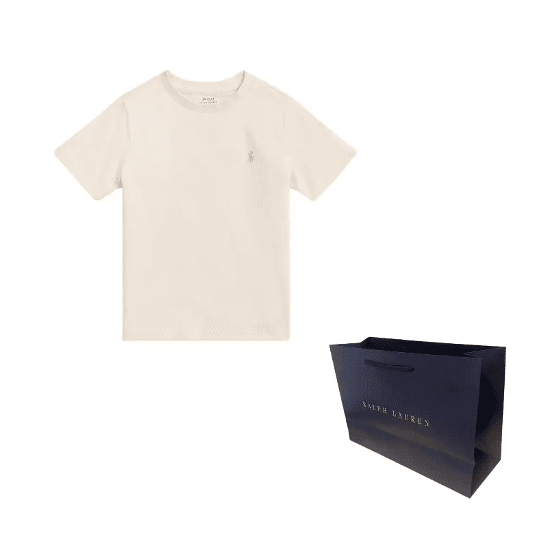 Футболка Polo Ralph Lauren T-Рубашка Классическая Версия Бежевая Детская - изображение 2