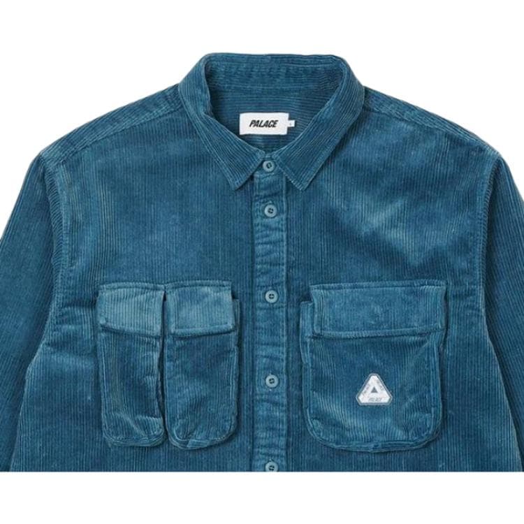 Рубашка PALACE FW22 Cargo Cord Shirt Blue - изображение 4