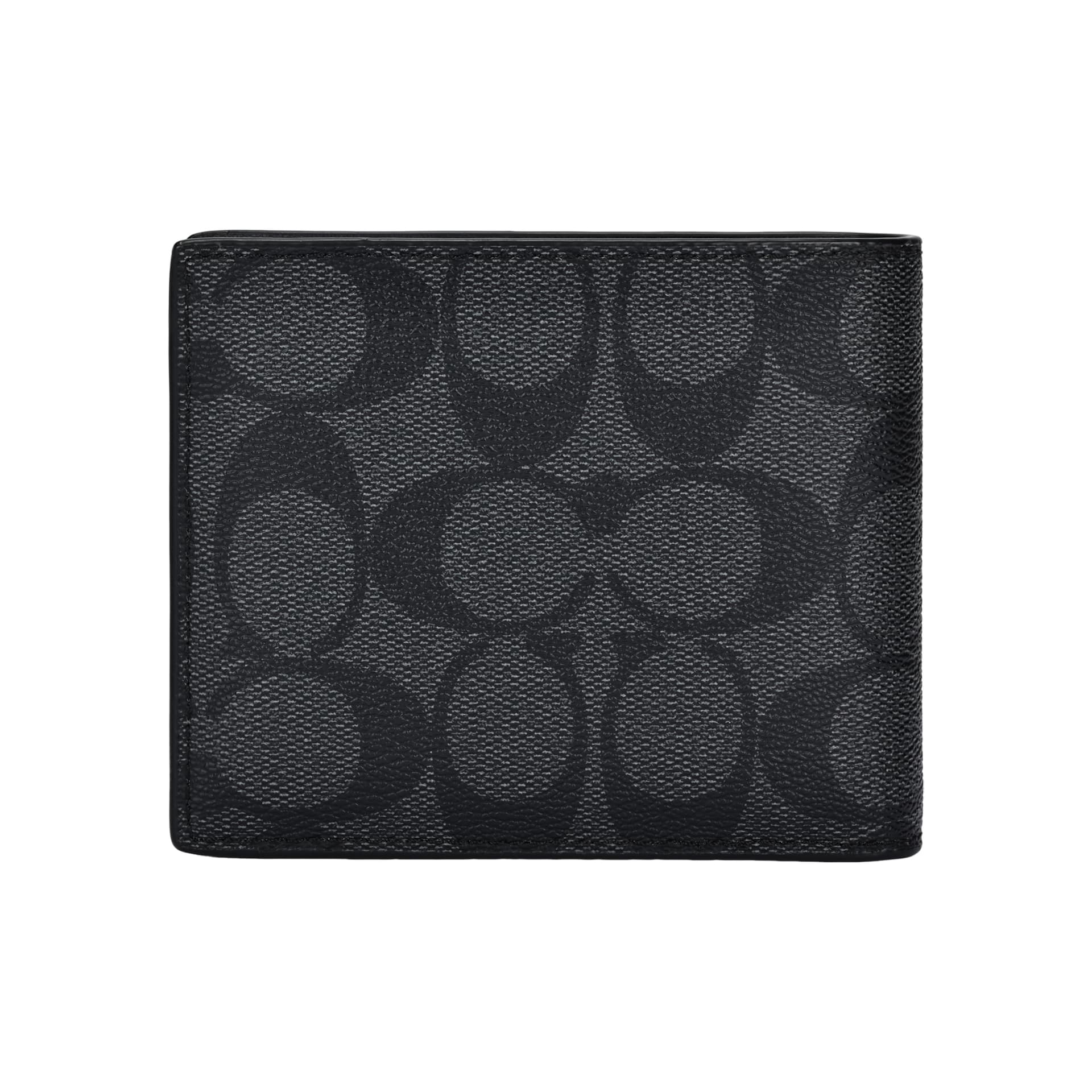 Кошелек COACH 3 IN 1 Wallet Покрытый холст Кошелек Мини Мужской Черный Серый - изображение 3