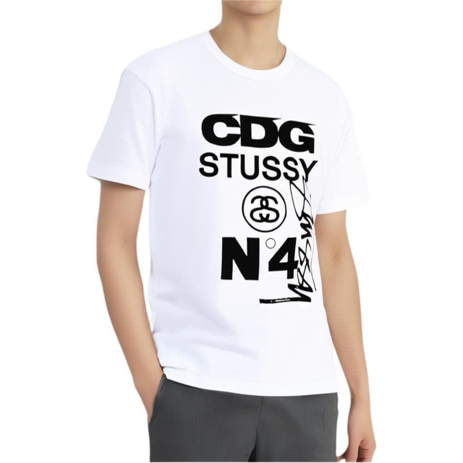 Футболка CDG x Stussy FW21 LogoT - изображение 2