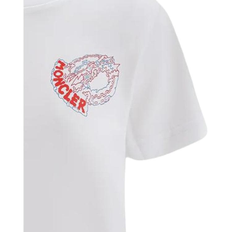 Футболка Moncler Белые Женские T-рубашки - изображение 3