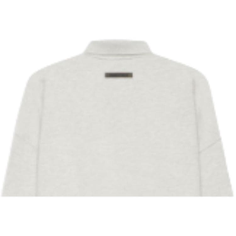 Кофта Fear of God Essentials SS21 Long Sleeve French Terry Polo Light Heather Oatmeal polo - изображение 6
