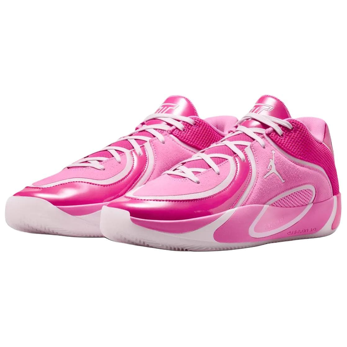 Кроссовки для баскетбола Jordan X Tatum 4 PF Удобная Посадка Дышащий Лоу-топы Баскетбольные Кроссовки Унисекс Розово-белый - изображение 3