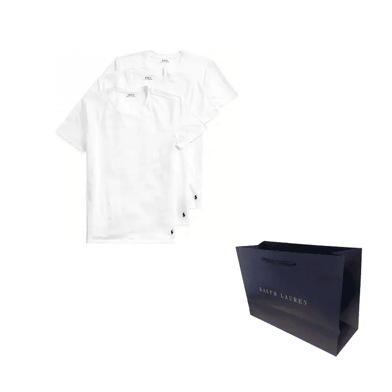 Футболка Polo Ralph Lauren SS23 T-Shirt Мужской 3 Пачка Белый - изображение 2