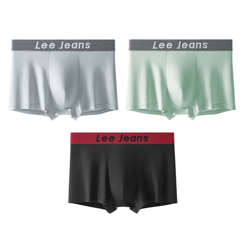Трусы Lee 3 Pack (Светло-серый + Травяной зеленый + Черный) Мужские боксеры - изображение 1