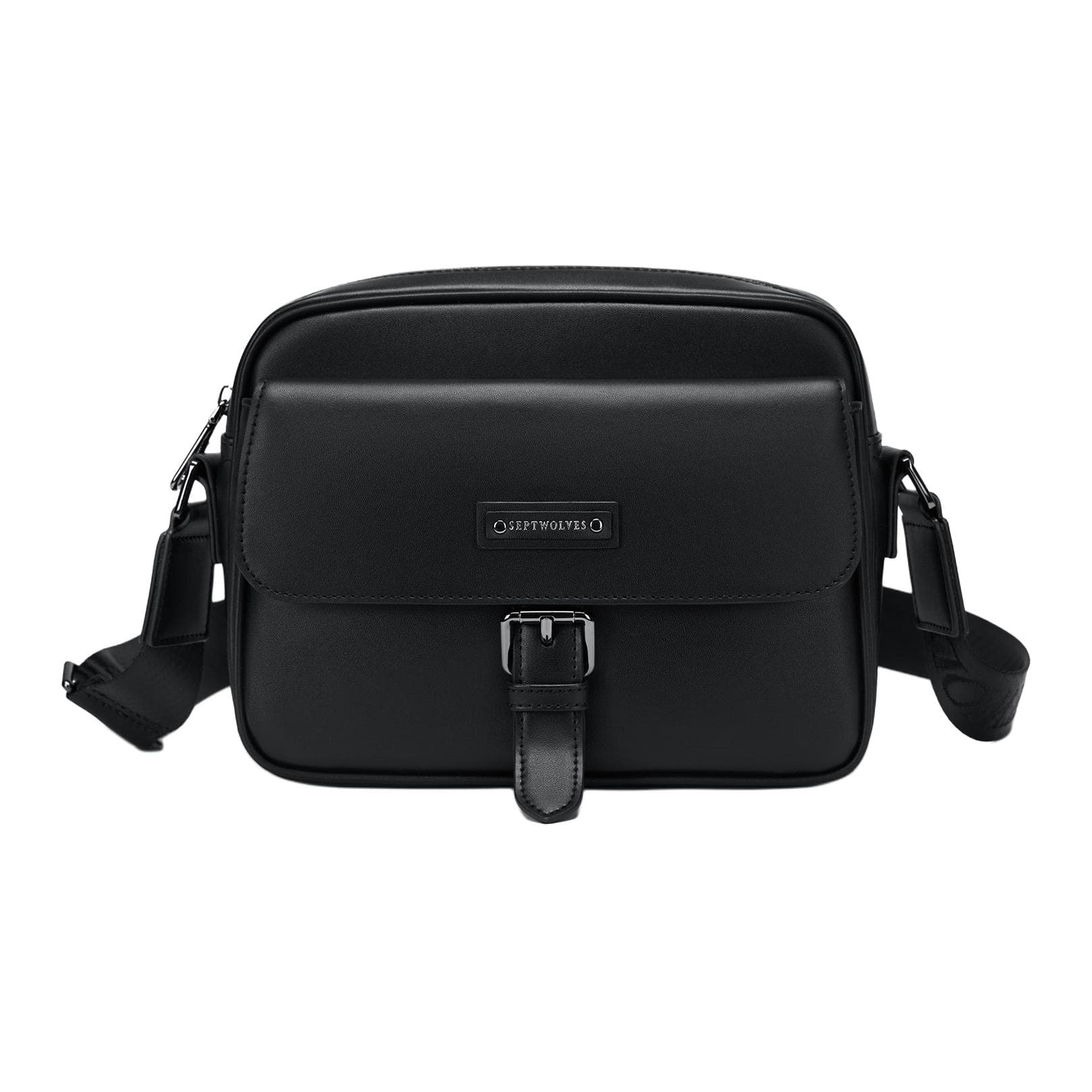 Сумка через плечо SEPTWOLVES Crossbody Bag Black Unisex SEPTWOLVES Кроссбоди Сумка Черная Унисекс - изображение 1