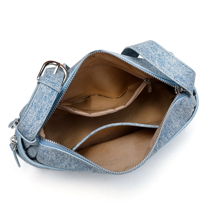 Сумка через плечо Daphne Crossbody сумки Джинсовый синий Женские - изображение 6