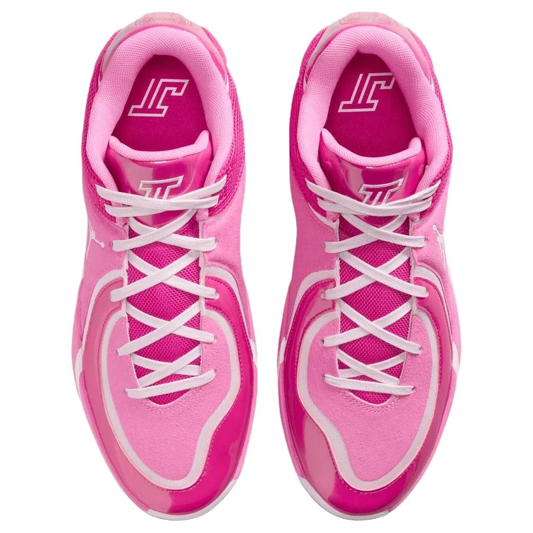 Кроссовки для баскетбола Jordan X Tatum 4 PF Удобная Посадка Дышащий Лоу-топы Баскетбольные Кроссовки Унисекс Розово-белый - изображение 4