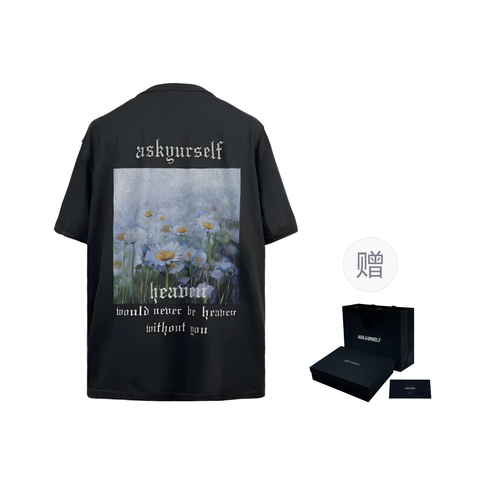 Футболка Askyurself Heaven Daisy Logo T-Shirt Black - изображение 1