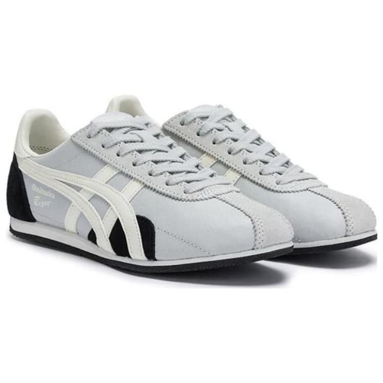 Кроссовки Onitsuka Tiger Runspark Синтетическая кожа амортизация износостойкий низкий топ повседневная обувь унисекс серый черный - изображение 3