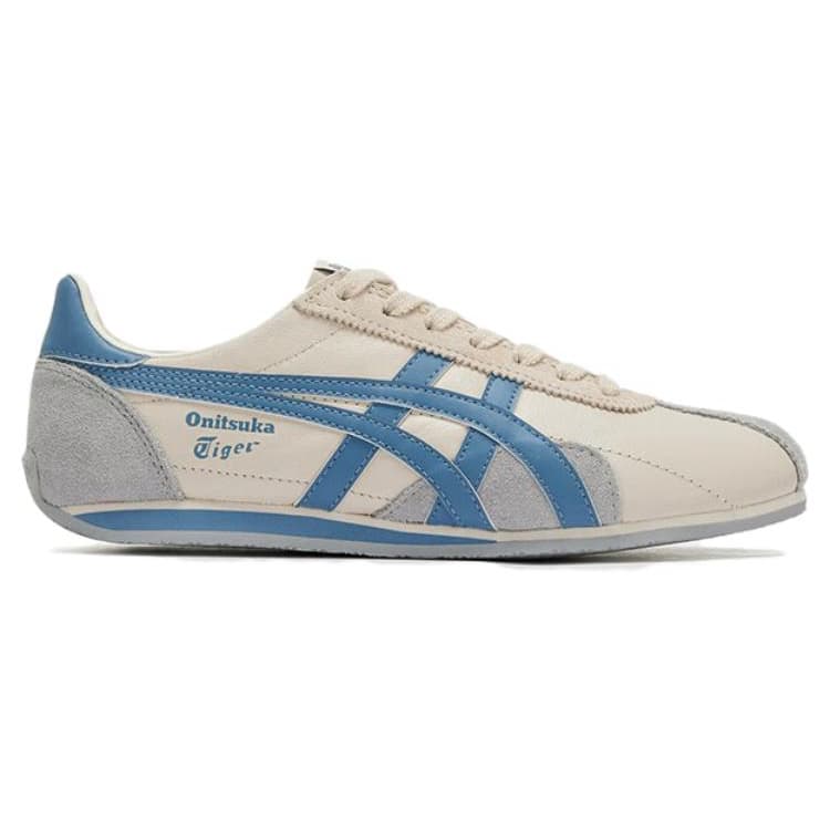 Кроссовки Onitsuka Tiger RUNSPARK Удобная Амортизация Устойчивая к износу Низкий Верх Повседневная Обувь Унисекс Бежевый Синий - изображение 2