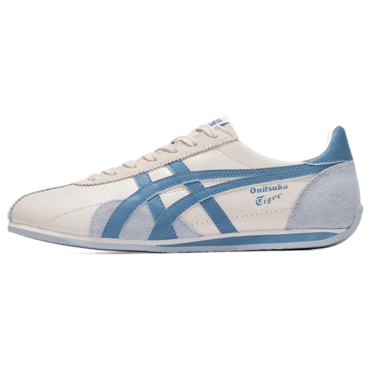 Кроссовки Onitsuka Tiger RUNSPARK Удобная Амортизация Устойчивая к износу Низкий Верх Повседневная Обувь Унисекс Бежевый Синий - изображение 1